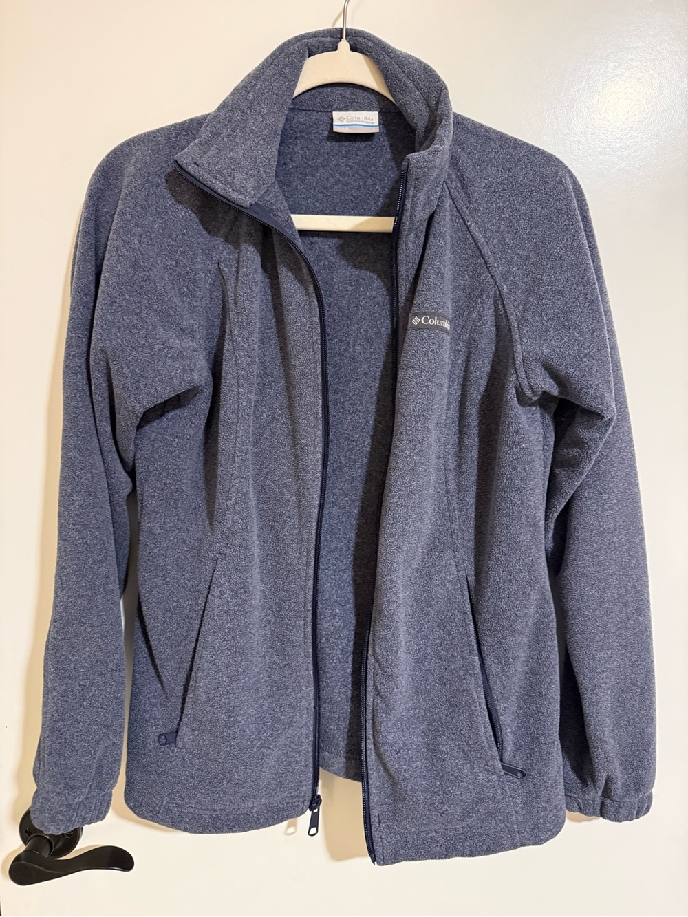 Columbia Women's Heather Navy Full-Zip Fleece Jacket